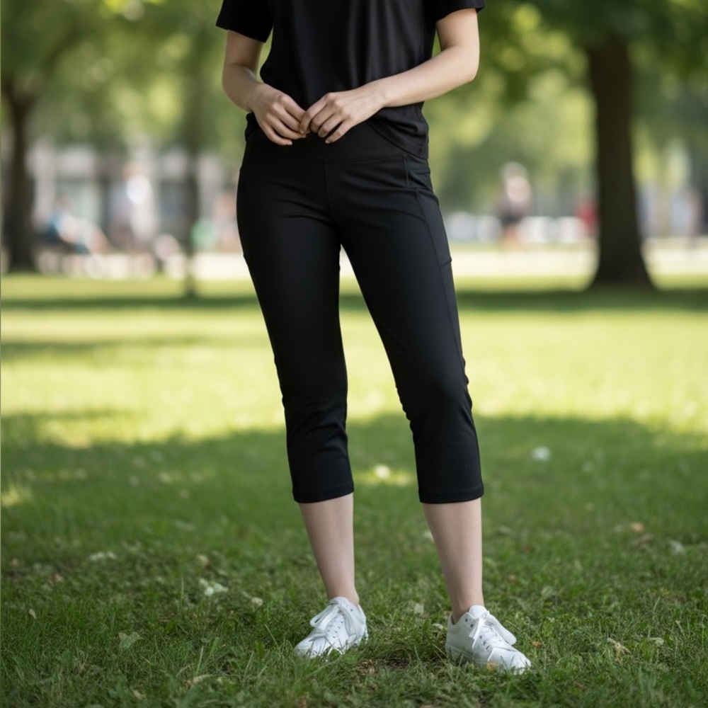 Women's Black Capris